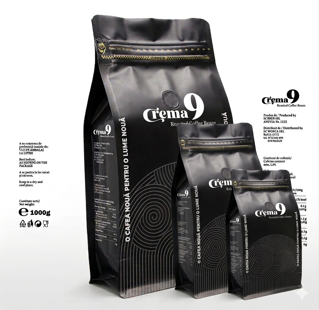 Cafea boabe Private Label Crema9 Equatoré Dark 1kg